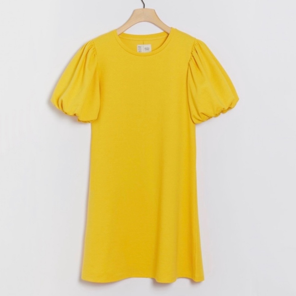 Anthropologie Saturday Sunday Sunny Day Puff Sleeve Tunic Dress Medium - Picture 14 of 15